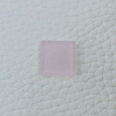 Cabochon di Calcedonio Rosa Quadrato, 14x14x2 mm, 5,40+ ct, Fatto a Mano