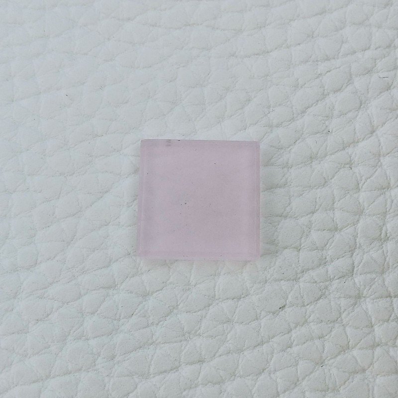 Calcedonio Rosa Forma Quadratto Cabochon Fatto A Mano 14X14X2mm 5,40+ Carati 1pz