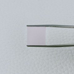 Cabochon di Calcedonio Rosa Quadrato, 14x14x2 mm, 5,40+ ct, Fatto a Mano