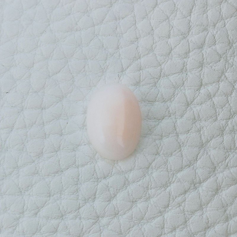 Corallo Rosa Naturale Forma Ovale Cabochon Fatto A Mano 12X9X4mm 3,95 Carati 1pz