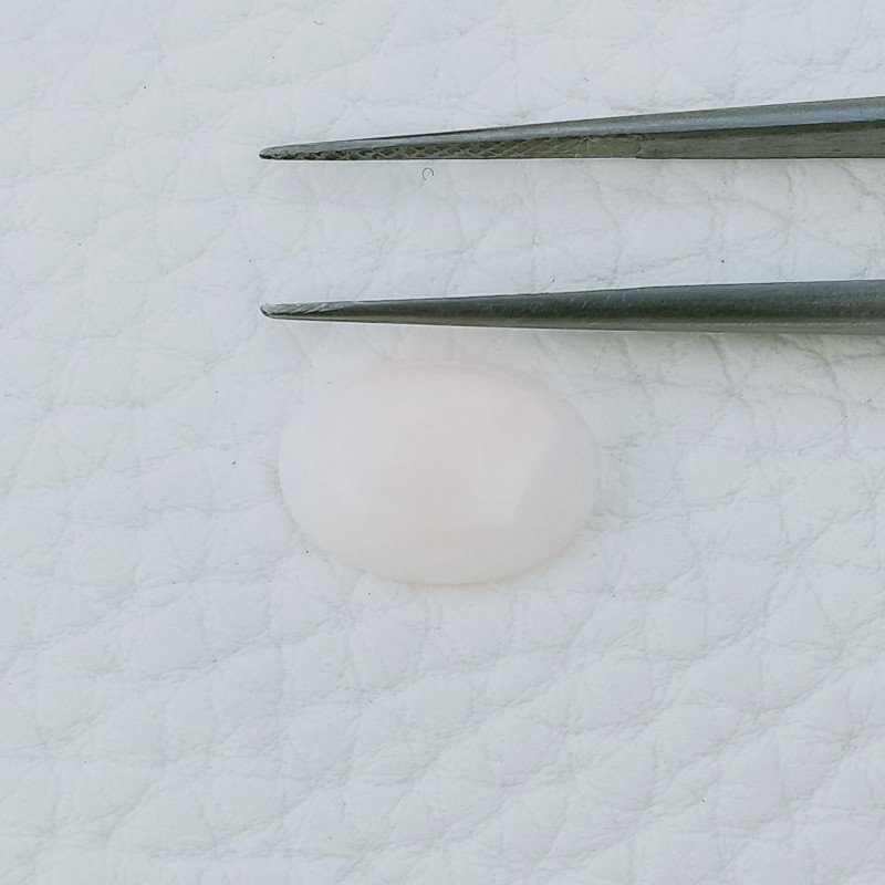 Corallo Rosa Naturale Forma Ovale Cabochon Fatto A Mano 12X9X4mm 3,95 Carati 1pz
