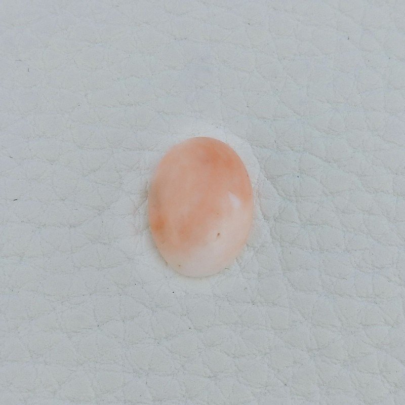 Corallo Rosa Naturale Forma Ovale Cabochon Fatto A Mano 15X11X5mm 6,70 Carati 1pz