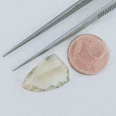 Quarzo Limone Forma Fantasia Fatto A Mano Sfaccettato 17X12X8mm 9,70 Carati 1pz