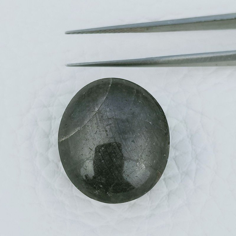 Rubino Stellato Naturale Forma Ovale Cabochon Fatto A Mano 22X19X12mm 63,50 Carati 1pz