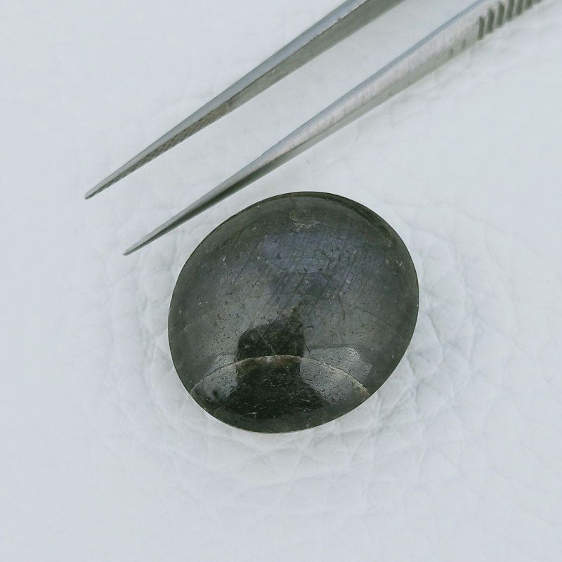 Cabochon di Rubino Stellato Naturale Ovale, 22x19x12 mm, 63,50 ct, Fatto a Mano