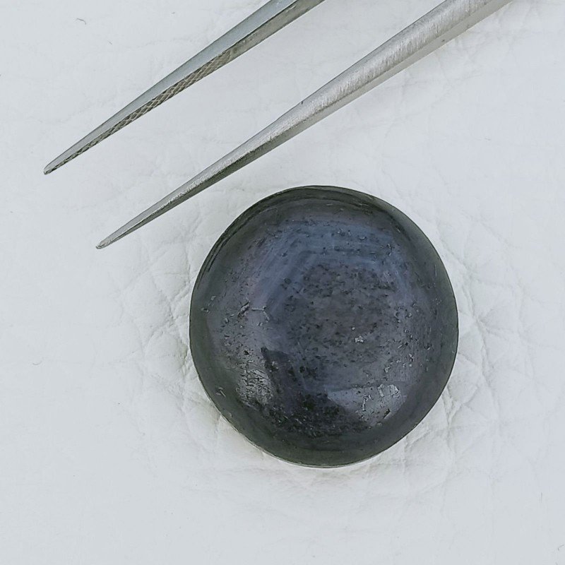 Rubino Stellato Naturale Stellato Forma Tondo Cabochon Fatto A Mano 19X18X8mm 38,95 Carati 1pz
