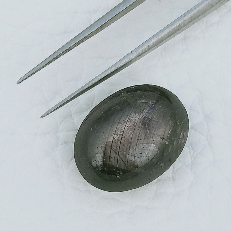 Rubino Stellato Naturale Forma Ovale Cabochon Fatto A Mano 19X14X10mm 29,40 Carati 1pz