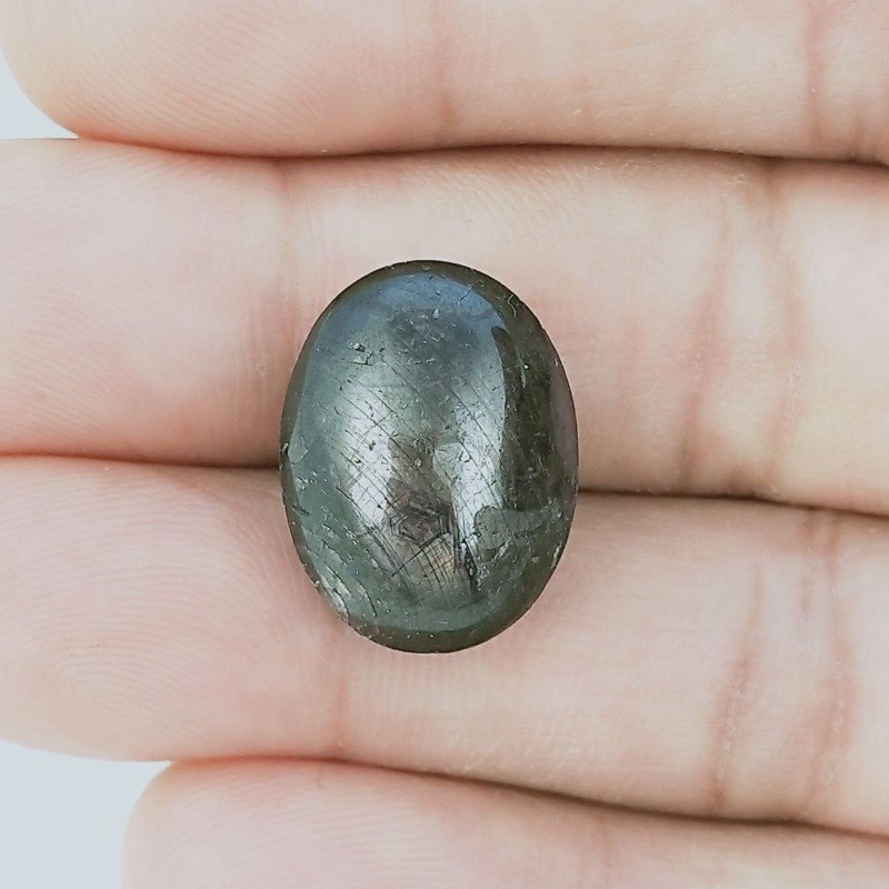 Cabochon di Rubino Stellato Naturale Ovale, 19x14x10 mm, 29,40 ct, Fatto a Mano