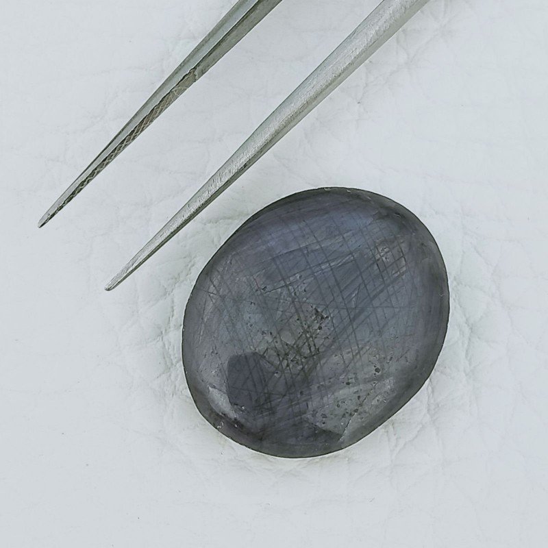 Rubino Stellato Naturale Stellato Forma Ovale Cabochon Fatto A Mano 20X16X7mm 27,20 Carati 1pz