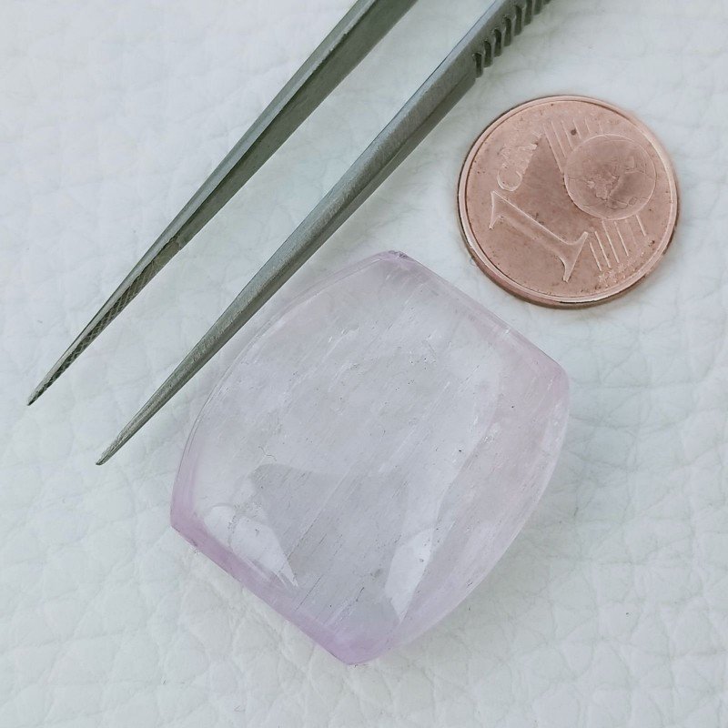 Kunzite Naturale Forma Rettangolo Cabochon Fatto A Mano 24X22X10mm 60,90 Carati 1pz