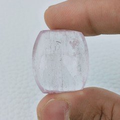 Kunzite Naturale Forma Rettangolo Cabochon Fatto A Mano 24X22X10mm 60,90 Carati 1pz