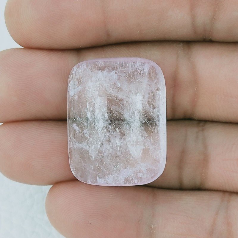 Kunzite Naturale Forma Rettangolo Cabochon Fatto A Mano 27X21X9mm 58,35 Carati 1pz