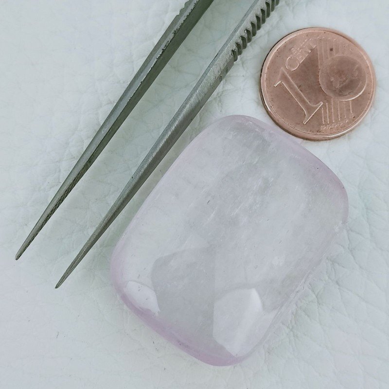 Kunzite Naturale Forma Rettangolo Cabochon Fatto A Mano 30X23X10mm 75,70 Carati 1pz