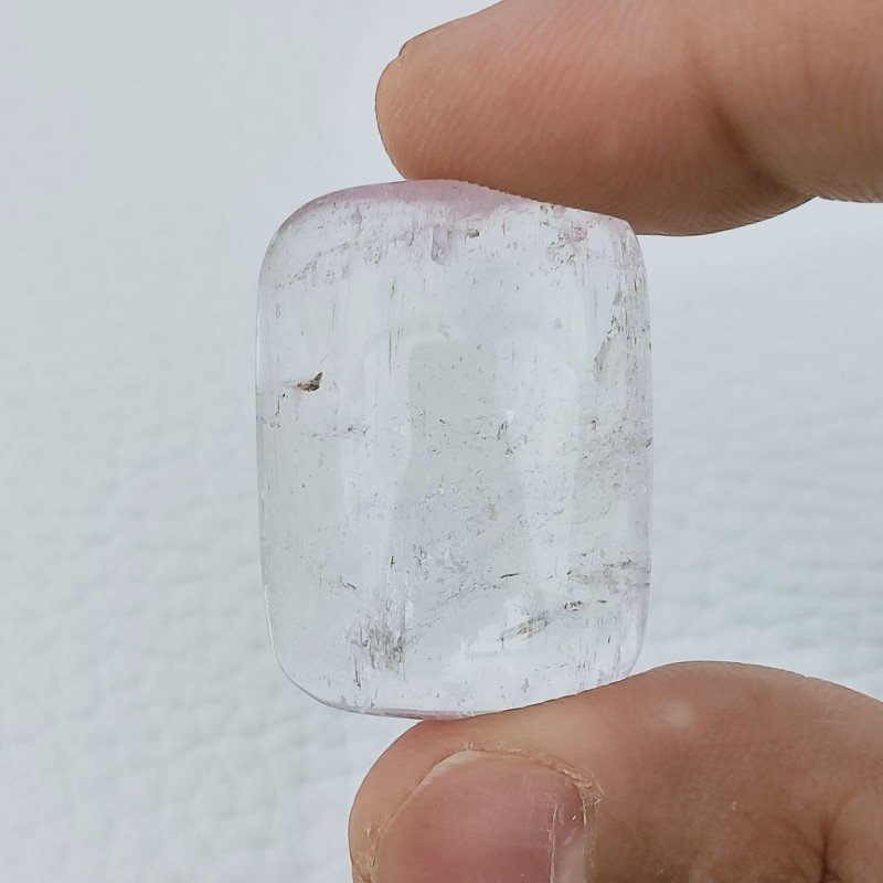Kunzite Naturale Forma Rettangolo Cabochon Fatto A Mano 29X21X9mm 62,10 Carati 1pz
