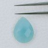 Calcedonio Verde Acqua Forma Goccia Briolette Fatto A Mano Sfaccettato 20X15X5mm 10,35 Carati 1pz