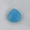 Calcedonio Azzurro Forma Goccia Briolette Fatto A Mano Sfaccettato 15X14X5mm 7,05 Carati 1pz