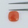 Corniola Forma Quadrato Briolette Fatto A Mano Sfaccettato 10X10X5mm 3,95 Carati 1pz