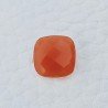 Corniola Forma Quadrato Briolette Fatto A Mano Sfaccettato 10X10X5mm 3,95 Carati 1pz