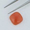 Corniola Forma Quadrato Briolette Fatto A Mano Sfaccettato 10X10X5mm 3,95 Carati 1pz