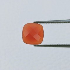 Corniola Forma Quadrato Briolette Fatto A Mano Sfaccettato  10X10X5mm 3,95 Carati 1pz