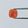 Corniola Forma Quadrato Briolette Fatto A Mano Sfaccettato 10X10X5mm 3,95 Carati 1pz