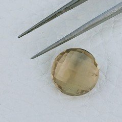 Quarzo Birra Forma Tondo Briolette Fatto A Mano Sfaccettato 12X12X6mm 6,25 Carati 1pz