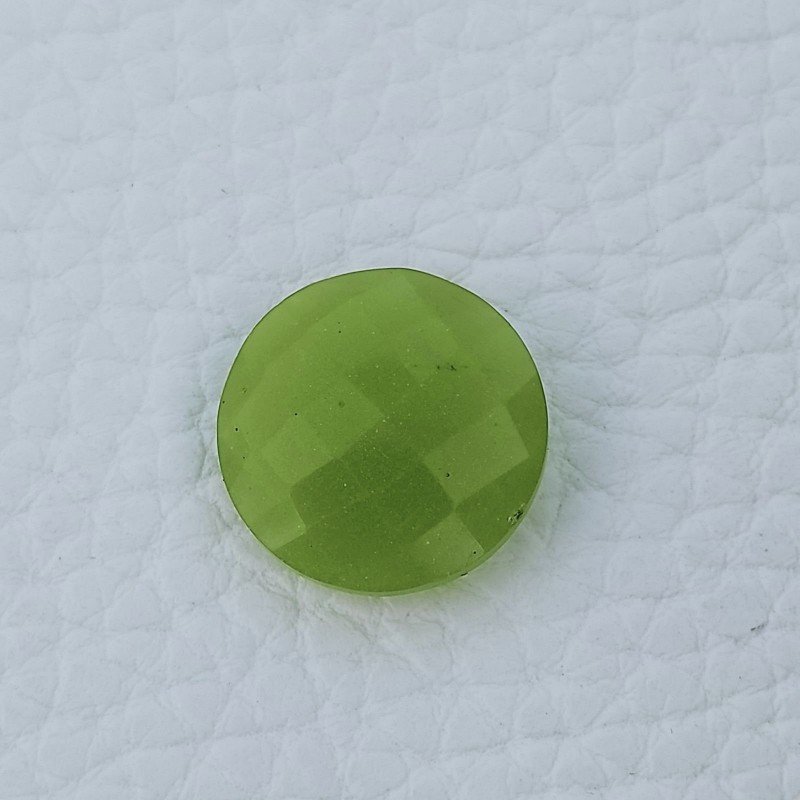 Calcedonio Lime Forma Tondo Briolette Fatto A Mano Sfaccettato 16mm 10,00 Carati 1pz