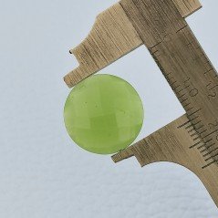Calcedonio Lime Forma Tondo Briolette Fatto A Mano Sfaccettato  16mm 10,00 Carati 1pz