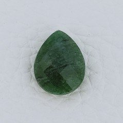 Briolette di Avventurina Verde, Forma Goccia, Sfaccettata a Mano, 16x12x6 mm, 7,90 ct