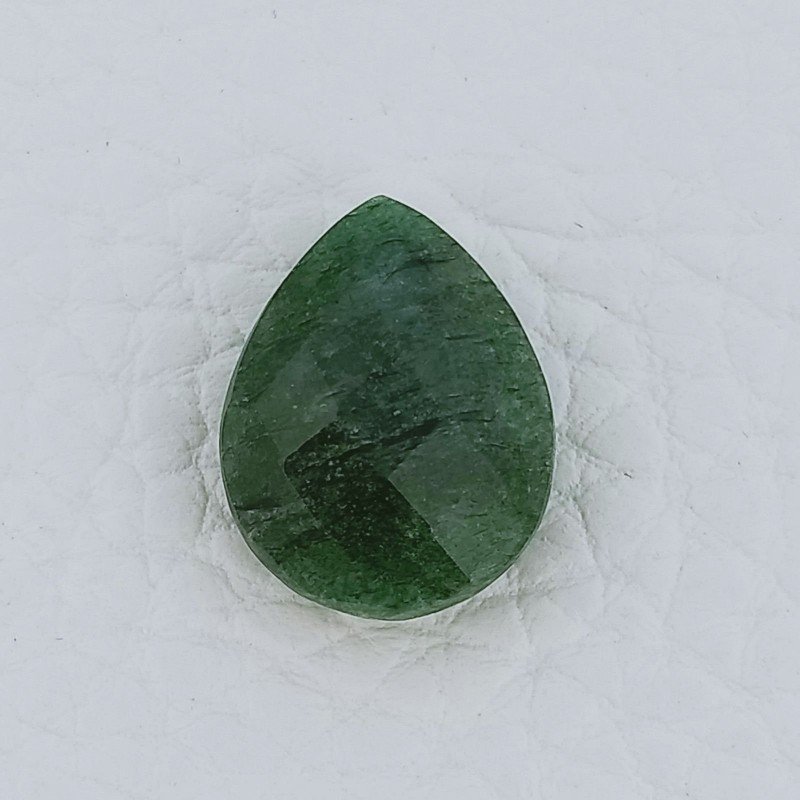 Avventurina Verde Forma Goccia Briolette Sfaccettato A Mano 16X12X6mm 7,90 Carati 1pz