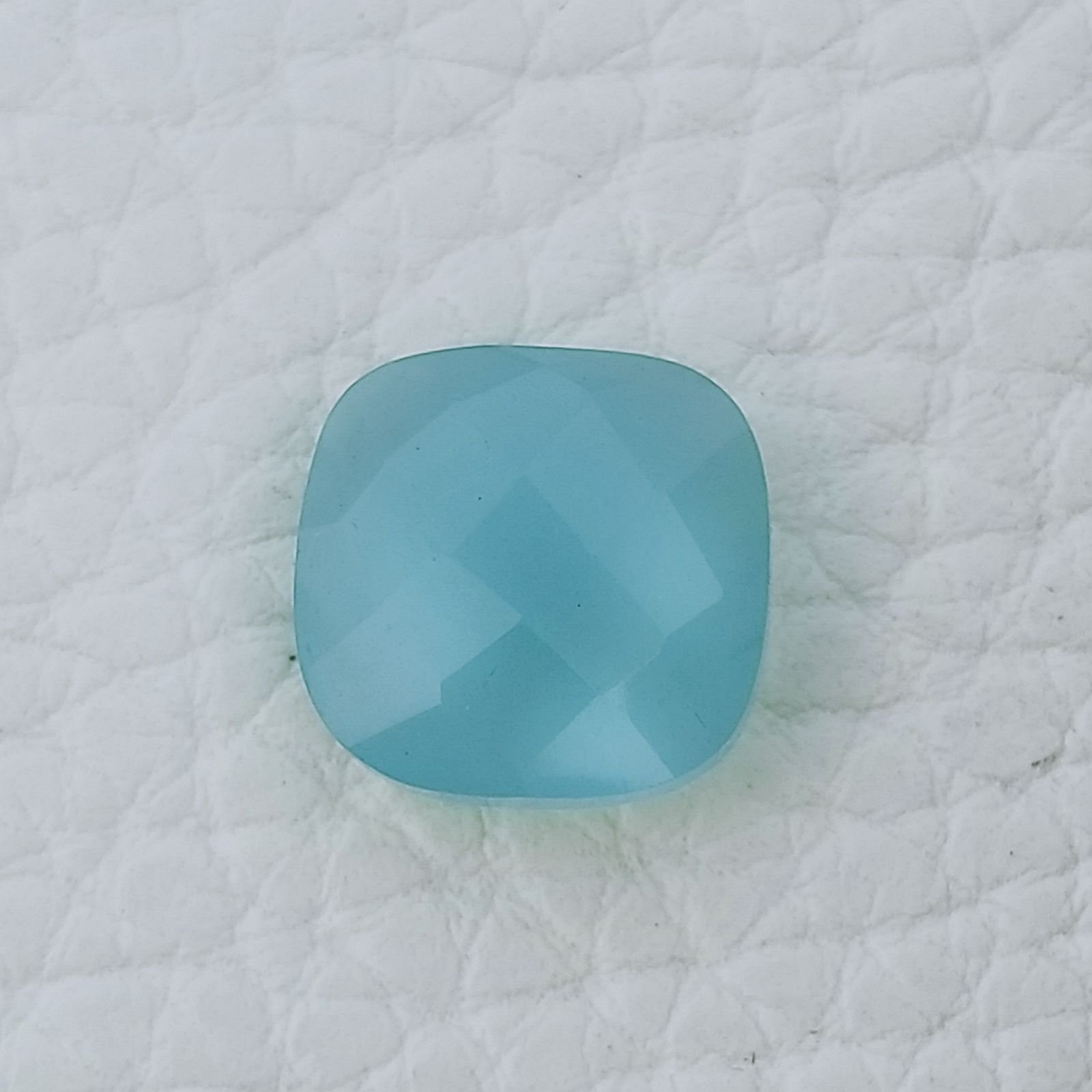 Calcedonio Forma Quadrato Briolette Fatto A Mano Sfaccettato 12X12X5mm 5,85 Carati 1pz