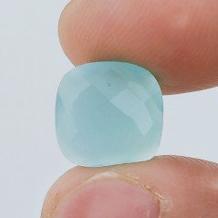 Calcedonio Forma Quadrato Briolette Fatto A Mano Sfaccettato  12X12X5mm 5,85 Carati 1pz