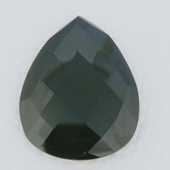 Onice Nera (A) Forma Goccia Briolette Fatto A Mano Sfaccettato 46X35X7mm 73,20 Carati 1pz