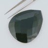 Onice Nera (A) Forma Goccia Briolette Fatto A Mano Sfaccettato 46X35X7mm 73,20 Carati 1pz