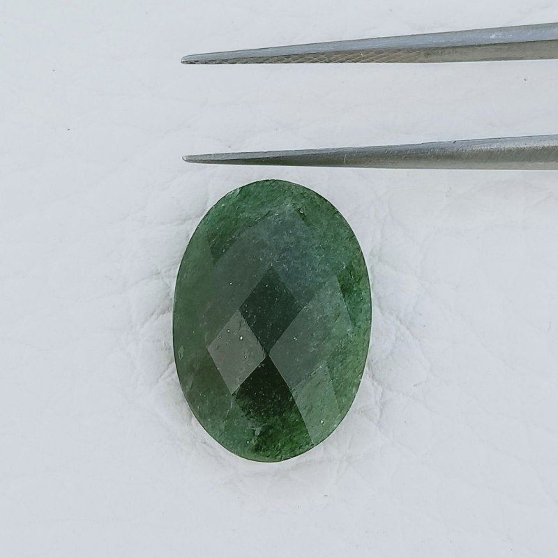 Avventurina Verde Forma Ovale Sfaccettato Fatto A Mano 12X18X6mm 10,60 Carati 1pz