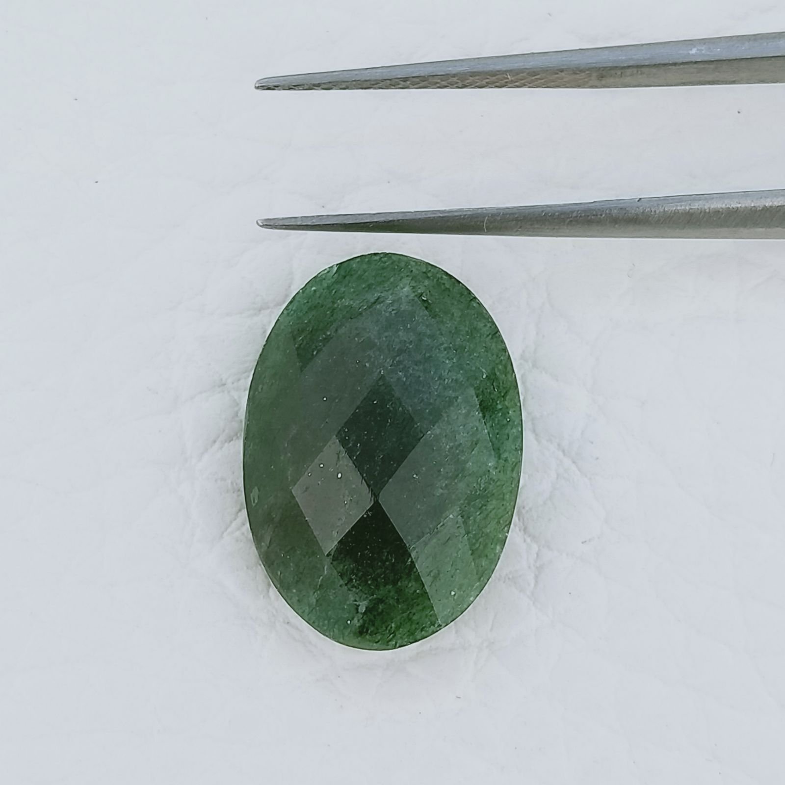 Avventurina Verde Forma Ovale Sfaccettato Fatto A Mano 12X18X6mm 10,60 Carati 1pz