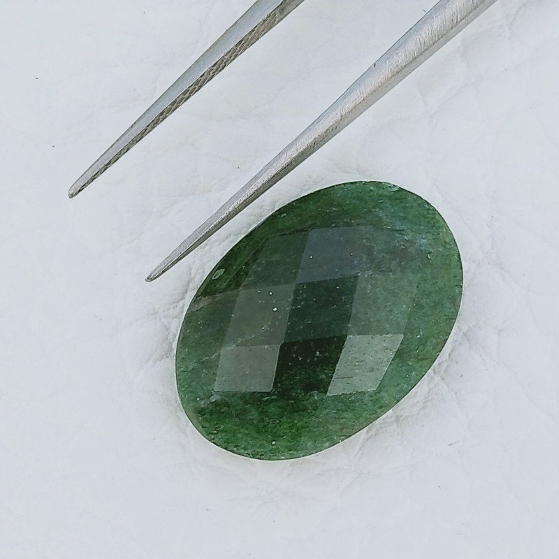 Avventurina Verde Forma Ovale Sfaccettato Fatto A Mano 12X18X6mm 10,60 Carati 1pz