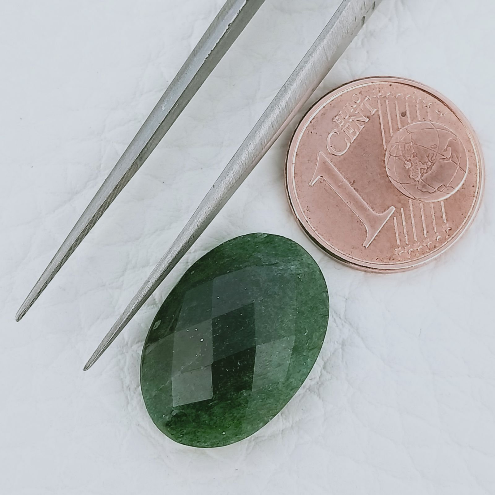 Avventurina Verde Forma Ovale Sfaccettato Fatto A Mano 12X18X6mm 10,60 Carati 1pz