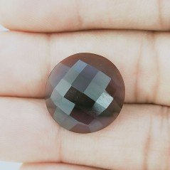 Ametista Africana Idrotermale Forma Tondo Sfaccettato Fatto A Mano 18X18X7mm 14,70 Carati 1pz