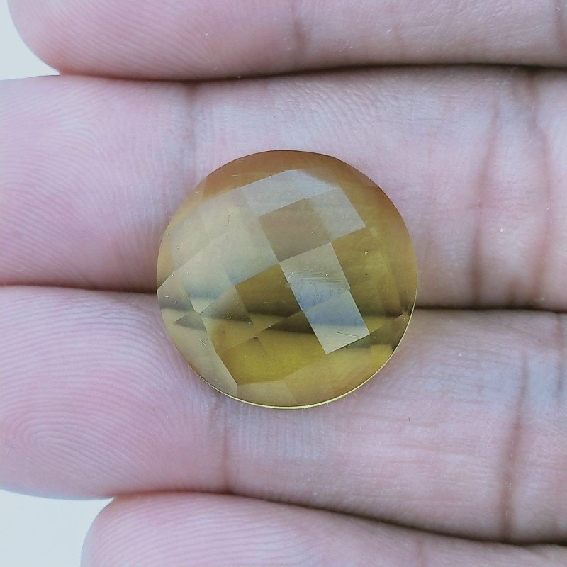 Topazio Giallo Idrotermale Forma Tondo Sfaccettato Fatto A Mano 18X18X7mm 15,30 Carati 1pz Topazio Giallo Idrotermale Forma Tondo Sfaccettato Fatto A Mano 18X18X7mm 15,30 Carati 1pz