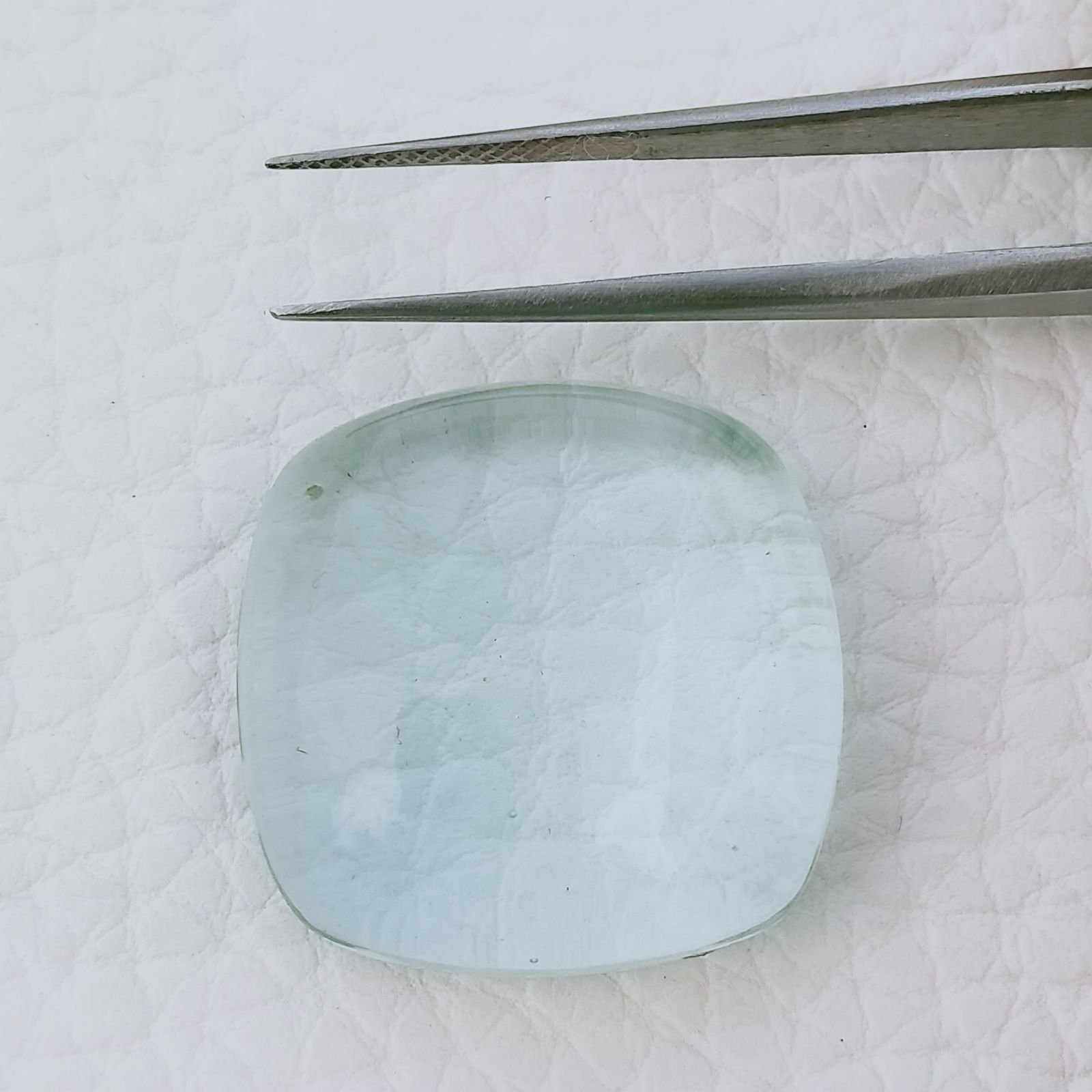Acquamarina Idrotermale Taglio Cuscino Cabochon Fatto A Mano 24X24X11mm 51,15 Carati 1pz
