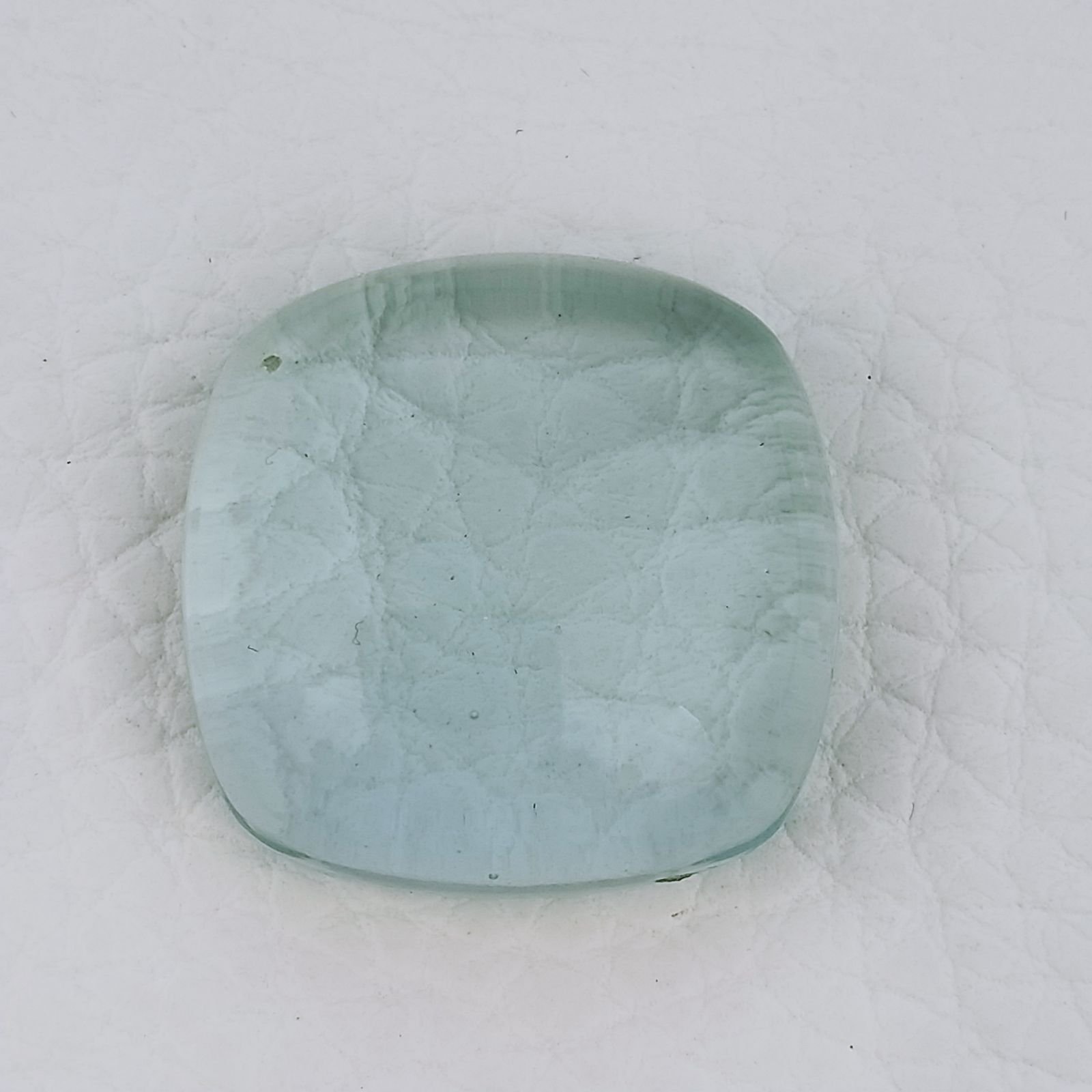 Acquamarina Idrotermale Taglio Cuscino Cabochon Fatto A Mano 24X24X11mm 51,15 Carati 1pz