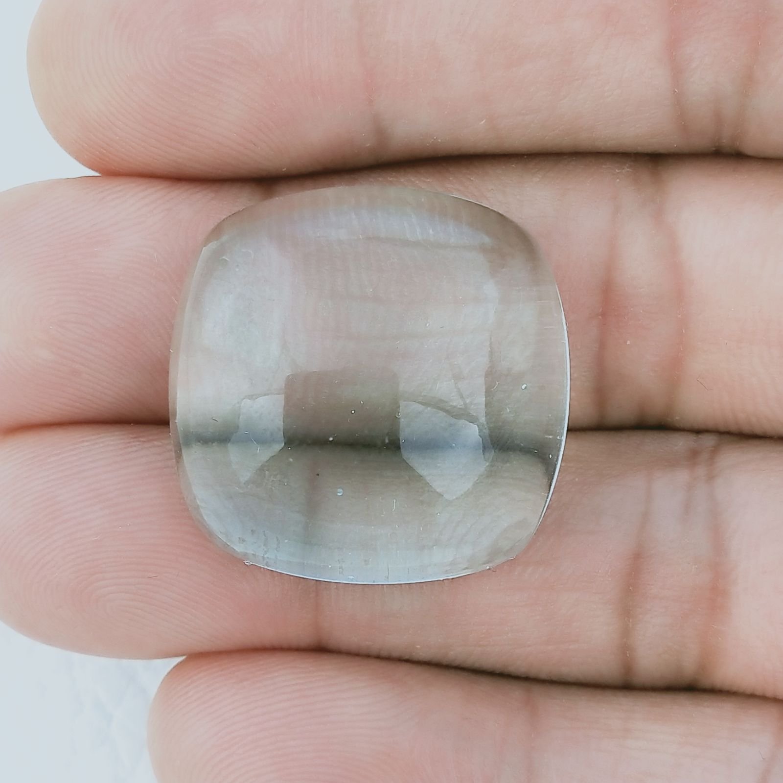 Acquamarina Idrotermale Taglio Cuscino Cabochon Fatto A Mano 24X24X11mm 51,15 Carati 1pz