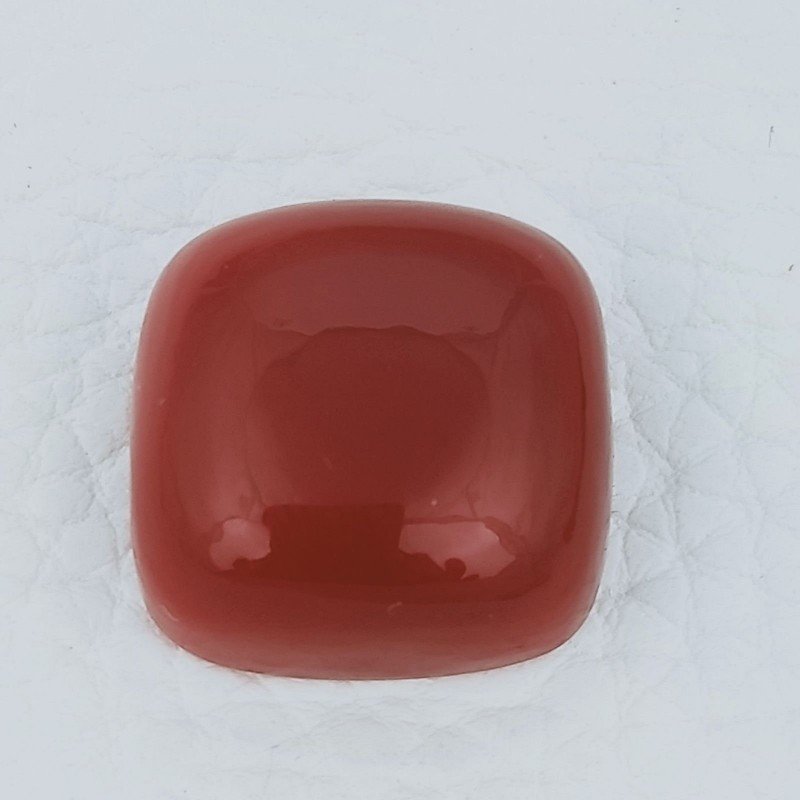 Quarzo Rosso Idrotermale Forma Cuscino Cabochon Fatto A Mano 20X20X9mm 33,80 Carati 1pz