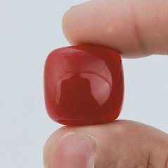 Quarzo Rosso Idrotermale Forma Cuscino Cabochon Fatto A Mano 20X20X9mm 33,80 Carati 1pz
