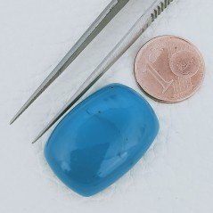 Pasta Di Turchese Idrotermale Forma Rettangolo Cabochon Fatto A Mano 25X18X8mm 31,30 Carati 1pz