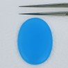 Calcedonio Turchese Idrotermale Forma Ovale Cabochon Fatto A Mano 38X28X4mm 42,75 Carati 1pz