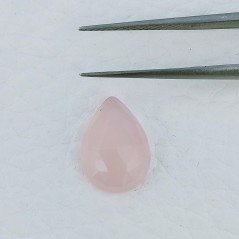 Calcedonio Rosa Forma Goccia Briolette Fatto A Mano Sfaccettato  10X14X4mm 4,35 Carati 1pz