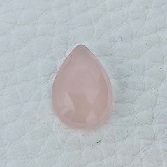 Calcedonio Rosa Forma Goccia Briolette Fatto A Mano Sfaccettato  10X14X4mm 4,35 Carati 1pz