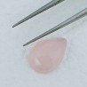Calcedonio Rosa Forma Goccia Briolette Fatto A Mano Sfaccettato 10X14X4mm 4,35 Carati 1pz